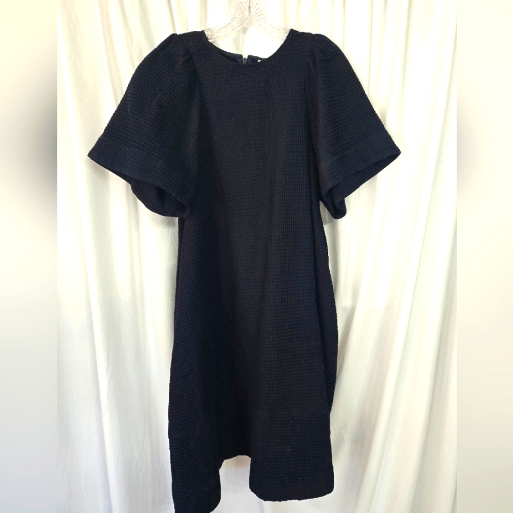ASOS Navy Waffle Relax Fit Dress Size 16